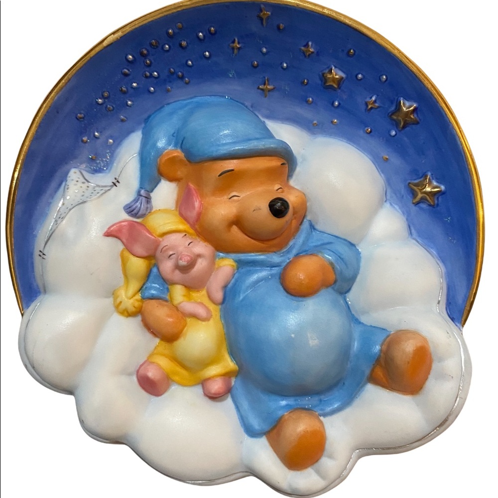 Disney Snuggly Slumbers Winnie the Pooh Bradford Exchange 2000 Sleepytime Pooh